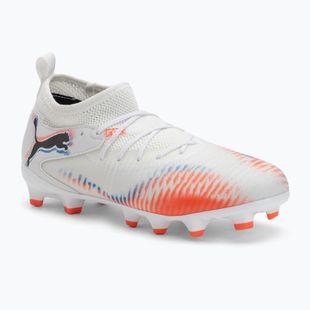 Încălțăminte de fotbal pentru copii PUMA Future 8 Match FG/AG Jr puma white/puma black/glowing red