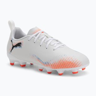 Încălțăminte de fotbal pentru copii PUMA Future 8 Play FG/AG Jr puma white/puma black/glowing red