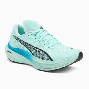 Pantofi de alergare bărbați PUMA Deviate Nitro 3 mint melt/speed blue