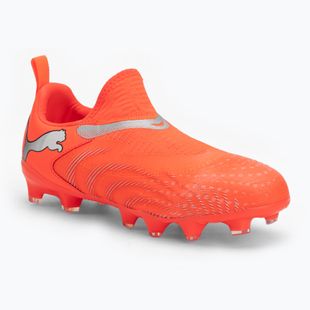 Încălțăminte de fotbal pentru copii PUMA Future 9 Match LL FG/AG Jr glowing red/puma white/puma black/puma silver