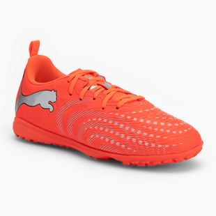 Încălțăminte de fotbal pentru copii PUMA Future 9 Play TT Jr glowing red/puma white/puma black/puma silver