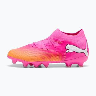 Încălțăminte de fotbal pentru copii PUMA Future 9 Pro FG/AG Jr poison pink/puma wht/sun stream/bright aqua/puma blk