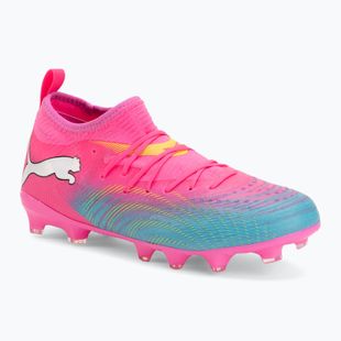 Încălțăminte de fotbal pentru copii PUMA Future 9 Match FG/AG Jr poison pink/puma white/sun stream/bright aqua/puma black