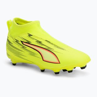 Încălțăminte de fotbal pentru copii PUMA Ultra 6 Match+ LL FG/AG Jr yellow alert/puma black/glowing red/lime squeeze