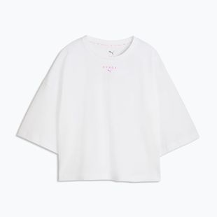 Tricou de antrenament damă PUMA x HYROX Cropped Lifestyle Tee alb