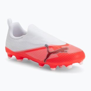 Încălțăminte de fotbal pentru copii PUMA Ultra 7 Match LL FG/AG Jr ultra red/puma black/puma white