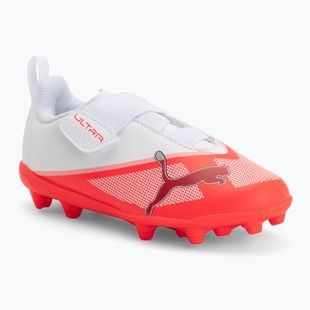 Încălțăminte de fotbal pentru copii PUMA Ultra 7 Play V FG/AG RB Jr ultra red/puma black/puma white