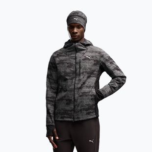 Geacă de alergare pentru bărbați PUMA Run Brightstride AOP Primaloft puma black