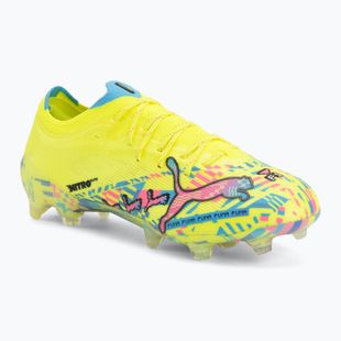 Încățăminte de fotbal PUMA Ultra Nitro 7 Ultimate Advanced Level FG puma white/blue glimmer/pink glimmer/yellow alert