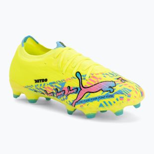 Încățăminte de fotbal PUMA Ultra Nitro 7 Match Advanced Level FG/AG puma white/blue glimmer/pink glimmer/yellow alert