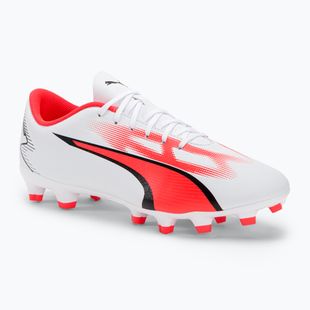 Cizme de fotbal pentru bărbați PUMA Ultra Play FG/AG puma alb/puma negru/fire orchid