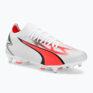 Cizme de fotbal PUMA Ultra Match MXSG pentru bărbați puma alb/puma negru/fire orchid