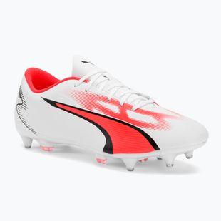 Cizme de fotbal PUMA Ultra Play MXSG pentru bărbați puma alb/puma negru/fire orchid