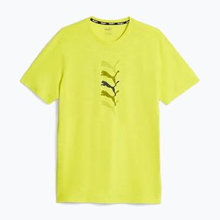 Tricou de antrenament pentru bărbați PUMA Graphic Tee Puma Fit galben burst