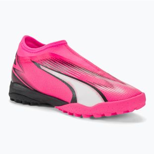 Încălțăminte de fotbal pentru copii PUMA Ultra Match LL TT + Mid Jr poison pink/puma white/puma black