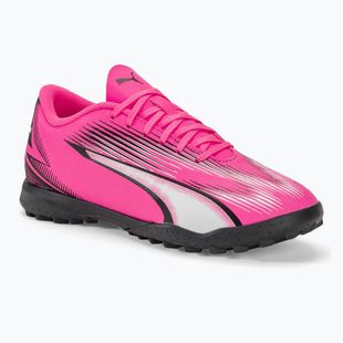 Încălțăminte de fotbal pentru copii PUMA Ultra Play TT Jr poison pink/puma white/puma black