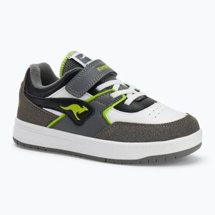 Pantofi pentru copii KangaROOS K-CP Bounder EV gri oțel/verde neon