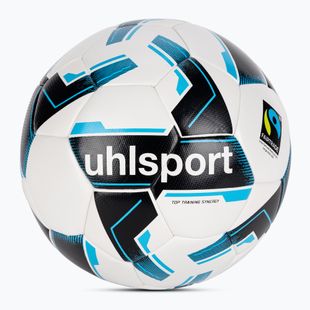 Minge de fotbal uhlsport Top Training Synergy Fairtrade white/black/blue mărime 5
