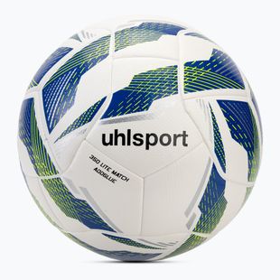 Minge de fotbal uhlsport 350 Lite Match Addglue white/dark blue/fluo yellow mărime 5