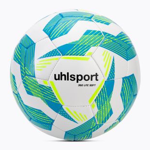 Minge de fotbal uhlsport Lite Soft 350 white/light blue/fluo yellow mărime 5