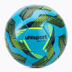 Minge de fotbal uhlsport Lite Soft 350 light blue/navy/fluo green mărime 4