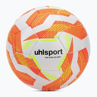 Minge de fotbal uhlsport Ultra Lite Soft 290 white/fluo orange/fluo yellow mărime 3