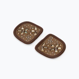 Mănuși de călărie patch-uri HaukeSchmidt Magic Tack Patch-uri de călărie Floare maro 0111-399-44