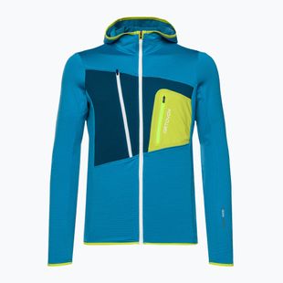 Bărbați trekking pulover Ortovox Fleece Grid Hoody albastru 87211
