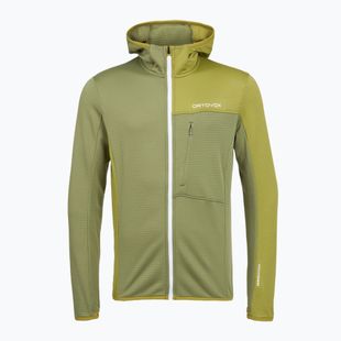 Hanorac pentru bărbați ORTOVOX Fleece Light Grid Hooded wild herbs