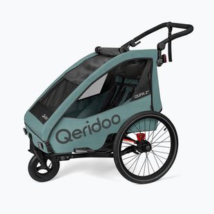 Remorcă de bicicletă pentru două persoane Qeridoo Qupa 2 mineral blue