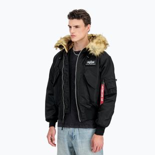 Geacă pentru bărbați Alpha Industries 45/P Hooded Custom Bomber black/reflective