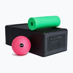 Set de yoga BLACKROLL Block black/ green/ pink
