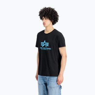 Tricou polo  pentru bărbați Alpha Industries Basic black/blue