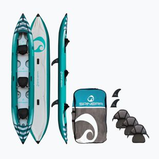 Caiac gonflabil pentru 3-persoane SPINERA Hybris 475 teal/white/grey