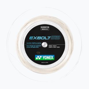 Cordaj de badminton YONEX Exbolt 63 Set 10 m white