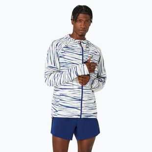 Jachetă de alergare pentru bărbați ASICS Metarun Shibori Waterproof brich/blue expanse