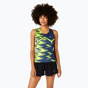 Tank top de alergare pentru femei ASICS Light Graphic Tank french blue/safety yellow