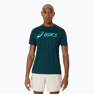 Tricou de tenis pentru bărbați ASICS Match Seasonal Graphic Tee saxon green
