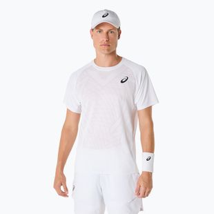 ASICS Match Actibreeze Tennis Shirt Top alb strălucitor pentru bărbați