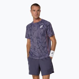 ASICS tricou de tenis pentru bărbați Game Top violet gri