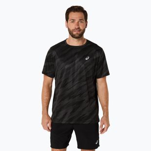 Tricou de alergare pentru bărbați ASICS Core All Over Print SS Top performance black