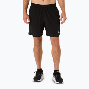 Pantaloni scurți de alergare pentru bărbați ASICS Core 2N1 7IN performance black/performance black