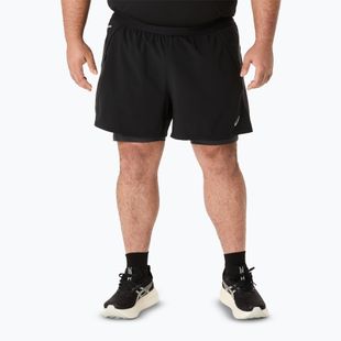 Pantaloni scurți de alergare pentru bărbați ASICS Road 2N1 5IN performance black/graphite grey