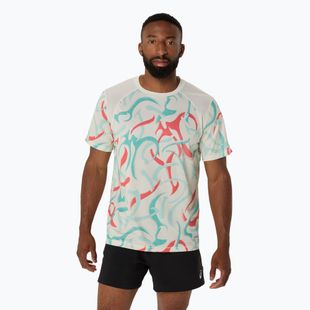 Tricou de alergare pentru bărbați ASICS Road All Over Print Top birch