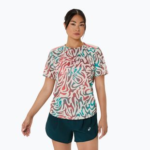 Tricou de alergare pentru femei ASICS Road All Over Print Top birch