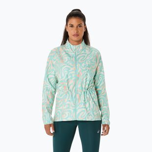 Geacă de alergare pentru femei ASICS Road Lite-Show Packable oasis green/multi color
