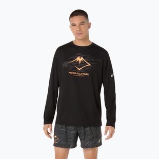 Longsleeve de alergare pentru bărbați ASICS Fujitrail Logo LS performance black