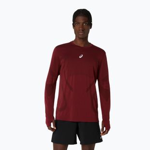 Longsleeve de alergare pentru bărbați ASICS Road Seamless LS dark red planet