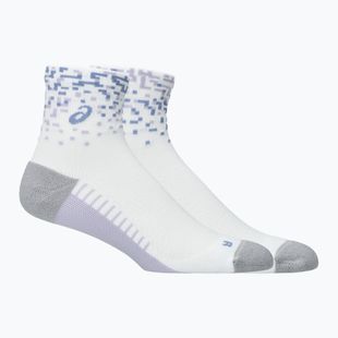Șosete ASICS Performance Run Quarter brilliant white/lilac hint/bluebell