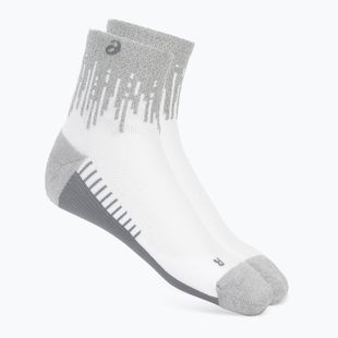 Șosete ASICS Performance Run Quarter brilliant white/silver reflective
